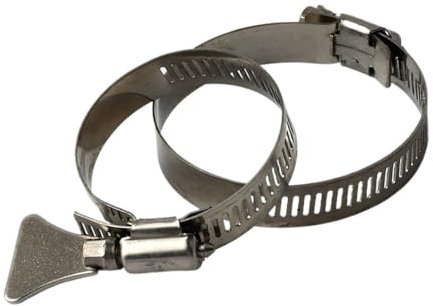 URTYP 2~10 Pcs Stainless Steel Hose Clamp Adjustable High Qulity Fuel Line Pipe High Pressure Pipe Clamp Tube Fasterner Spring Clip,40,63mm (10PCS)