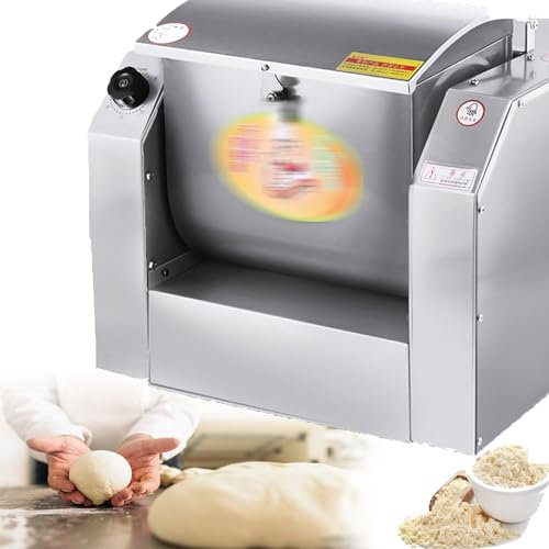Impastatrice professionale in acciaio inox per pasta, noodle e pizza, capacità commerciale 3/5 kg, miscelatore per farina con funzione di temporizzazione