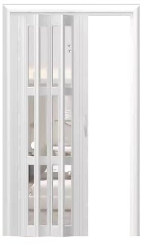 ENHEN Falttür PVC-Falttüren Als Raumteiler, 30x80/ 32 X 80/ 36x80/ 48x80 Falttür für Türschrank, Einziehbare Transparente Acrylplatte(26x80in (66x203cm))