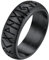 Supcare Anello Antistress Uomo in Acciacio Inossidabile, Anelli Vichighi Misura 14,5 Circonferenza 54.4 mm, Anello Smart Intelligente Uomo Nero, Idee Regole.