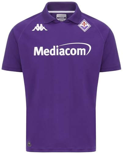 Kappa - T-Shirt, Bambino, Poliestere Riciclato, Calcio, Modello: Kombat 2025 Fiorentina