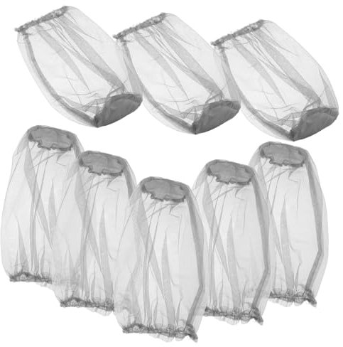 Sosoport 8pièces Moustiquaire De Tête Extérieure avec Filet De Moustiquaire pour Chapeau Protection Les Insectes Équipement De Randonnée