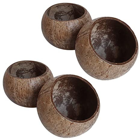 rieder 4X Puede Verter Vela Cuenco de Cáscara de, Cascara de, Cuenco de Madera de, Cuenco de Decoración Creativa, Cuenco de Almacenamiento