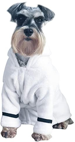 Yardwe Hundebademantel Mit Kapuze Hochsaugfähig Schnelltrocknend Plüschmantel Warm XL Für Hunde Und Katzen