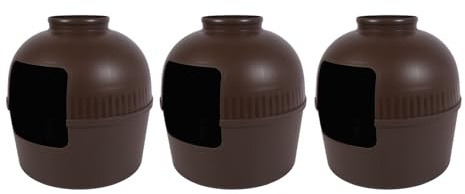 Closed Cat Sandbox, Home Decor PP Material Cat Sandbox Versatility for Indoor Cats (Brown)