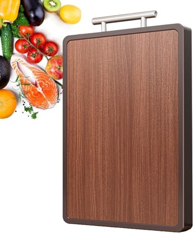 Meat Cutting Board, Non-Slip Chopping Block, Kitchen Board, Food Prep, 16.53x10.43x0.86 in, Multi-Purpose Utensil for Vegetables Pastry Sushi Raw Cooked Restaurant Use