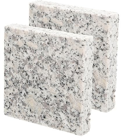 Yardwe 2pcs Marble Cooling Slab for Small Pets 9x9cm Chinchilla Cooling Mat, Granite Stone for Hamster, Rabbit, Dwarf Hamster Summer Comfort