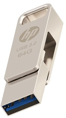 HP x206c Clé USB OTG 3.2 64GB Type-C/Type-A Métal, 120Mo/s