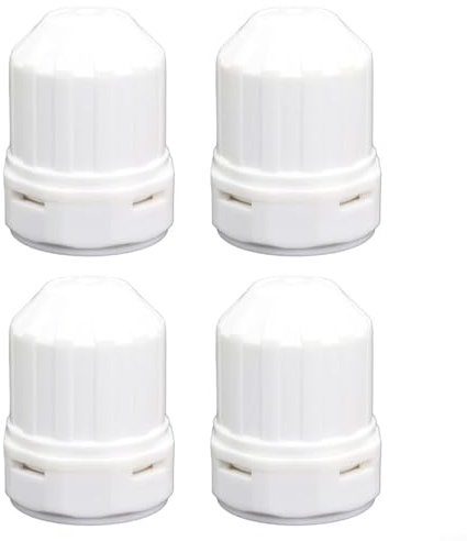 CWOQOCW 4pcs M30x1.5 Water Distributor Regulating Cap, Plastic Temperature Control Valve Covers for Floor Heating Manifold and Radiator Systems White