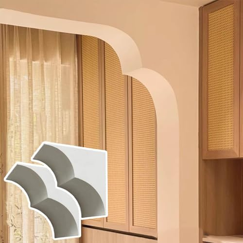 Door Arch Frame Elegant Arch Hallway Moldings Set of 2, Doorway Frame Arch Kit Trim Home Decor, Half Circle Arched Door Architrave, Universal Corners Support(7.8x7.8x8.6(20x20x22cm))