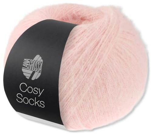Frida's Wollhaus Lana Grossa 100 g Cosy Socks Sockenwolle Garn Merino Schurwolle Socken Stricke (1 | Rosa)