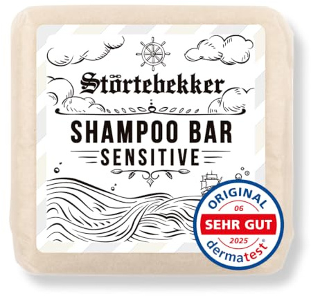 NEU: Störtebekker® Premium Festes Shampoo Sensitive - pH-neutral & mild | 1x100g - festes Shampoo für trockene Kopfhaut - pH neutrales Shampoo - milde Reinigung ohne Austrocknen - bei juckender Haut
