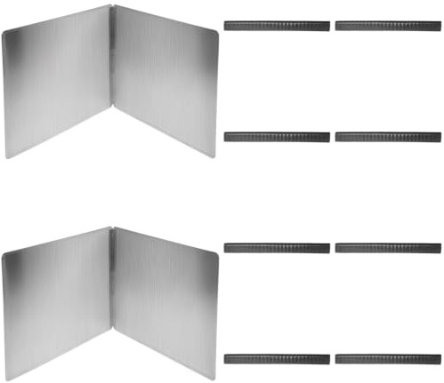Pare-éclaboussures de graisse 2 pièces pour cuisinière, pare-projections d'huile double face pliable en acier inoxydable, protection pour poêle, isolation thermique, 15,7 x 15,7 x 11,8 pouces