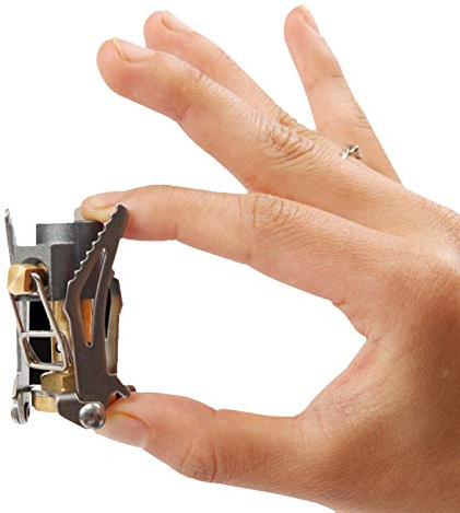 DESERT & FOX Ultralight Mini Camping Stove, 2600W Power Titanium Alloy Automatic Foldable Outdoor Cookware Tool for Picnic, Cookout, Camping, Hiking