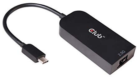 Club 3D USB 3.2 Adapter Typ-C zu 2, 5 Gigabit Ethernet ST./BU. schwarz CAC-1520