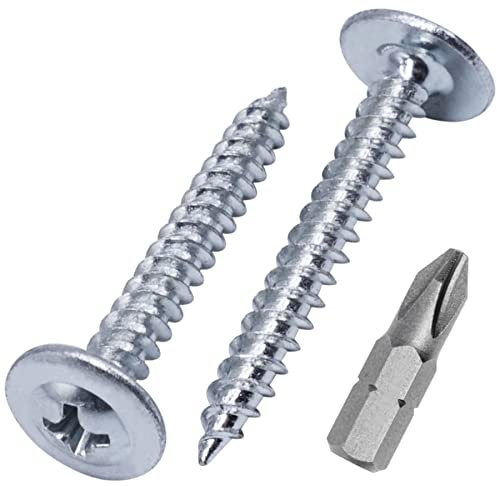 Lot de 950 vis à bois en acier zingué 4,0 x 30 mm, vis en métal, tête bombée modifiée, auto-taraudeuse (950, 4,0 x 30 mm)