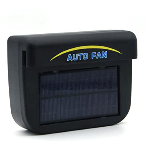 Riloer Mini climatiseur à énergie solaire, ventilateur d'extraction, ventilateur solaire de voiture portable 1W pour automobiles, rafraîchisseur d'air et refroidisseur - Noir
