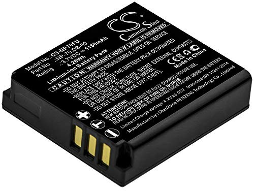 TECHTEK Batería 1150mAh Compatible con [Leica] C-LUX1, D-Lux 4, D-LUX2, D-LUX3, para Caplio G600, Caplio G700, GR Digital, GR Digital II, GX100, GX200, FBA