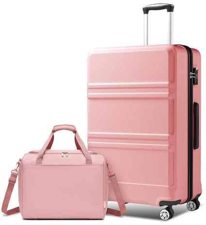 KONO Gepäckset 75cm Groß Koffer Set Und Ryanair Reisetasche 40x30x20cm | Reisekoffer Für Lange Reisen Geeignet, TSA Schloss, Leichte Hartschale, Flexible Rollen Und Praktische Innenaufteilung