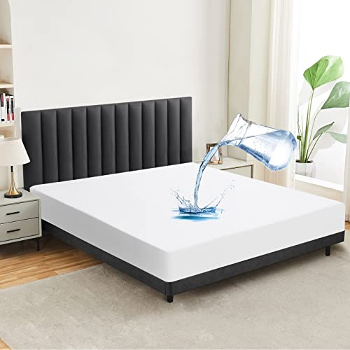 mafudoxi Wasserdichter Matratzenschoner 120x200 cm Spannbettlaken, Atmungsaktiv Matratzenauflage Bettlaken, Hochwertige Spannbetttücher, Inkontinenzunterlage Waschbar bei 60° - Weiß