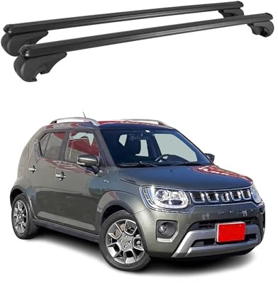 OMAC Barre Portatutto Trasversali in Alluminio per Suzuki Ignis II 2016-2026 – TÜV/DIN 75302 | Certificazione TÜV/DIN 75302:2019, chiudibile, portata fino a 75 kg, barre trasversali, barre di base