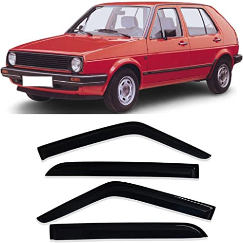 HOWENG 4 pcs Auto Windabweiser für VW Golf 2 MK2 1983-1990 Fenster Regenschutz Deflector Stick-On Sonnenschutz Visiere Zubehör
