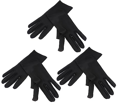 Artibetter 3 Pairs Outdoor BBQ Gloves Cotton Gloves Heat Resistant Oven Gloves Hand Glove Hand Moisturizing Gloves Dry Hands Hairdressing Protection Glove Stretchy Gloves Work Spa
