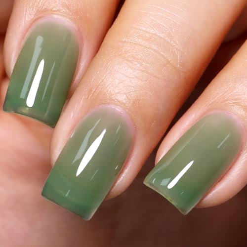 Imtiti 15ML Trasparente Gelatina Verde Gel Smalto Unghie Verde UV Gel Smalto