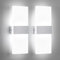 Lightsjoy 2 Pezzi Applique da Parete Interno, LED Moderno Lampada da Parete, 12W 6000K Up Down Illuminazione da Parete per Camera da Letto Corridoio Soggiorno Scala (Bianco Freddo-2PCS)