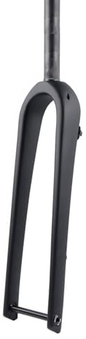 HIMALO 700C Carbon Starre Gabel Gravel Rennrad-Gabel Scheibenbremse 12 * 100mm Steckachse Vorderradgabel 1-1/8 Gerade/konisch (Color : Matte Black, Size : Straight)