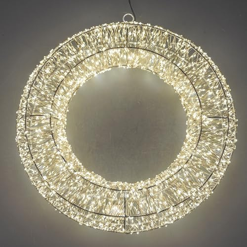 Formano Beleuchteter Weihnachtskranz aus Metall der Linie „Classic“ mit 1920 Micro-LED D40 cm