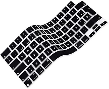 Arisase Ultradünne Silikon-Tastaturabdeckung für MacBook Air 34,5 cm (M3, 2024) und MacBook Air 15,3 Zoll (M3, 2024), weiches Schutzzubehör, EU/UK-Layout (Spanisch)