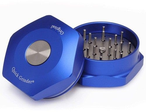 Quick Grinder V3 - Trituración Eficiente, Botones Expulsores, Cierre Seguro, Durabilidad, Diseño Innovador. (Azul)