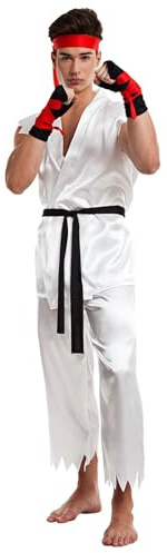 Boland - Costume de combattant pour homme 8 pièces, costume de carnaval ou de fête à thème, costume de ninja