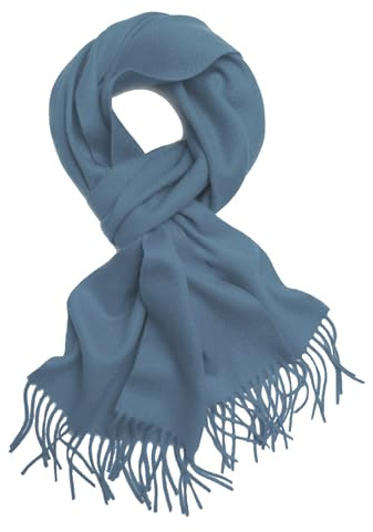 Moschen Bayern Damenschal Kaschmirschal Damen Schal Wolle Kaschmir Cashmere Schal Winterschal Wollschal - Blau Mittelblau