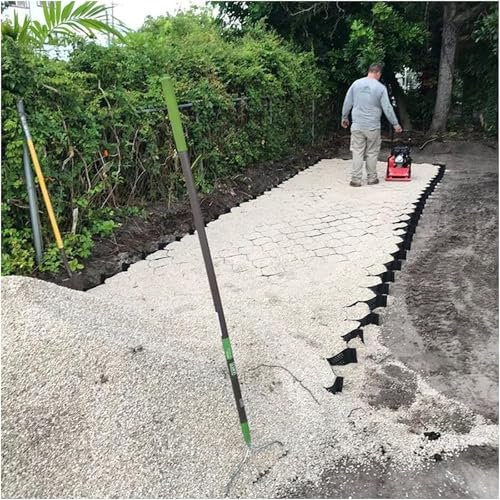 SystèMe De Grille De Gravier, Stabilisateur De Granit DéComposé Gravier PerméAble, Grille Gravier Au Sol en HDPE Geo Grid, Grille Gravier pour Patios, Hangars, Pentes(1x3m(3.3x10ft))