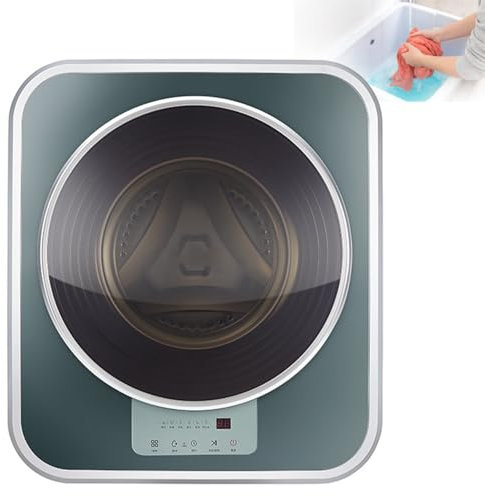 GTANND Mini Lave-Linge Mural, Lave-Linge Électrique Compact Mural, Lave-Linge À Tambour Avant Entièrement Automatique Capacité De Lavage 3 Kg,Square