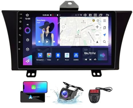 HTXPSM Android 13 Car Play Radio Touch screen da 9 pollici Android Auto con Bluetooth 5.0 FM RDS DAB+ Radio/DSP/WiFi/comandi al volante/+ DVR Telecamera,Stereo per auto player digitale con touchscreen