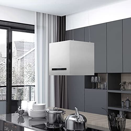 Cappa da Cucina ad Isola Sospesa LCD con Sensore 37 cm Acciaio (11,24KG)