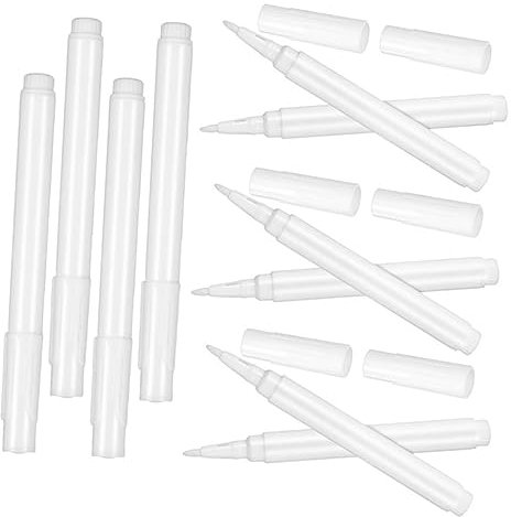 GRIRIW 10stücke Teiliges Weißer Flüssiger Kreidemarker Für Tafel Glas Fenster Abwischbare Gerundete Stiftspitzen Trocknet Leicht Und Komfortabel Für Schule Büro Heimgebrauch