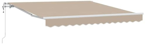vidaXL Tenda da Sole Automatica Retrattile Beige 300 x 250 cm. È Una Soluzione Perfetta per Fare Ombra all'aperto. Ha Regolazione Manuale e Un Tessuto Acrilico Resistente al Sole. È motorizzata e re