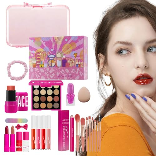 Bexdug Makeup Sets for Women, Beauty Cosmetics Makeup Set, Waterproof Cosmetics Kit for Travel Theater Wedding Photoshoot Stage