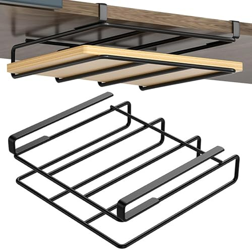 Étagère de rangement pour planche à découper, support de planche à découper sous armoire, support de planche à découper en acier inoxydable, support de planche à découper de 10,6 x 10,2 x 3,3 cm