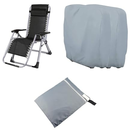 Housses de chaise pliantes | 2 pièces imperméables | Protection de salon avec sac de rangement pour l'entretien de la plage et du patio Protection de stockage à l'extérieur
