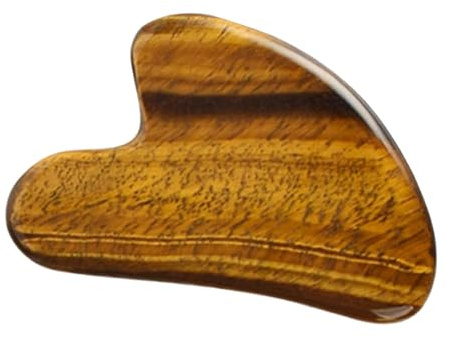 FIXOSHEE Tigerauge Gua Sha Massageplatte Glattes Schabebrett für Schmerzlinderung Langlebiges Heimmassagegerät Kompakt für Wellness Entspannung
