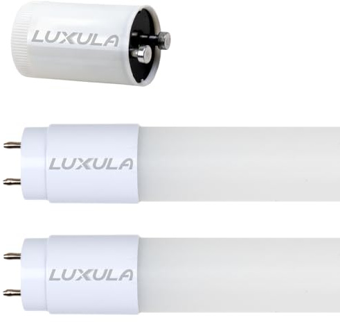 LUXULA 2er Pack LED T8 Röhre 60 cm, Kunststoff, G13 Sockel | 9W 1080lm, 3000K Warmweiß, 120 lm/W, Starter-Brücke