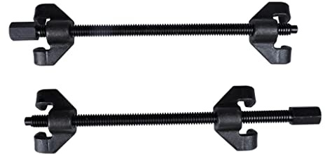 Spring 90-370 Auto Car Coil Spring Compressor Clamp Tool Set, Carbon Steel Jaw, 90-370mm Opening, Heavy Duty, for Safe Vehicle Suspension Repair, 2-Pack