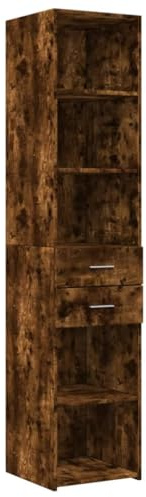 PUGYNBK Highboard - Incenso per affumicatura, 40 x 42,5 x 185 cm, in legno con porte, molto spazio, design senza tempo, facile da pulire, con supporto da parete per il fissaggio