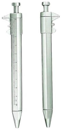 2 St Gel Ink Pen Vernier Bromsok 10 Cm Metrisk Mätare Precisionsurtavla Stötsäkert Mätverktyg Multifunktionell Enkla Exakta Mätningar