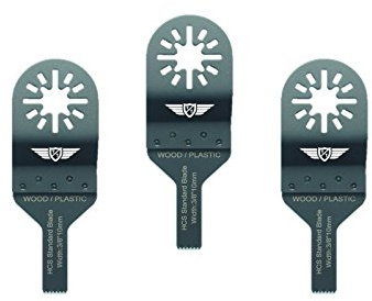 TopsTools 3pcs UN10F_3 10mm Holz Multitool Klingen Profi | Kompatibel mit Bosch, Fein (Non-StarLock), Makita, Milwaukee, Einhell, Holz-Klingen schneiden schnell und sauber
